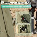 YOLENY Inflatable Tents for Camping, 6-12 Person Blow Up Tent with TPU Skylight, Canopy, Mesh Windows, Stove Jack & Pump, 4 Season Large Inflatable Tent, Waterproof & Windproof