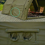 Coody Inflatable Canvas Camping Tents with Stove Jack – Premium Air Beam Family Glamping Tent, Breathable Cotton Canvas, Fast Setup Air Tent with Pump