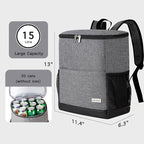 Insulated Cooler Backpack Outdoor - Leak Proof Backpack Cooler 30 Cans, Waterproof Lightweight Cooler Bag for 12h Hot/Cold Retention - Soft Cooler for Travel, Camping, Beach, Lunch