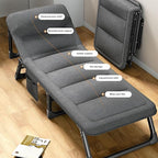 Roll Away Beds with Mattresses for Adults, Portable Folding Bed, Cot, Camping Cot, Portable Sleeping Bed for Office Use, Support 300lbs (Size : A)