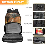 Hiking Daypack Cooler Backpack for Kids & Adults Scratches-Proof Insulated Cooler Lunch Backpack School Bookbag Meal Bag for School Travel Picnic, Thanksgiving Gift, Tain Maple Leaves