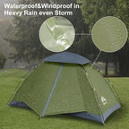 Night Cat Upgraded Backpacking Tent with Inflatable Double Sleeping Pad Double Sleeping Bag for 2 Persons Camping Combo Set
