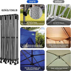 COBIZI 10x30 Pop up Canopy Tent 10x30 Canopy with Sidewalls, Heavy Duty Party Tent Tents for Parties, Foldable UPF 50+ Waterproof Commercial Easy up Canopy with Roller Bag, Navy Blue(Windproof)