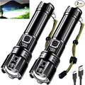 AKNEAR Rechargeable LED Flashlight 99000 High Lumens, Super Bright Flashlights with Zoomable & USB C Rechargeable & 5 Light Mode & IPX-7 Waterproof, Powerful Flash Light for Home, Hiking, Camping