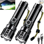 AKNEAR Rechargeable LED Flashlight 99000 High Lumens, Super Bright Flashlights with Zoomable & USB C Rechargeable & 5 Light Mode & IPX-7 Waterproof, Powerful Flash Light for Home, Hiking, Camping