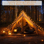 Hot Tent with Stove Jack, 4-Season Waterproof Chalet Tent, Easy Setup Weather-Resistant Shelter for Winter Camping & Outdoor Adventures