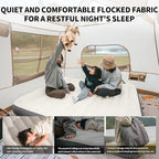 Naturehike Pillow Top Plush Compact King Air Mattress with Rechargeable Built-in Pump, 992 LBS Support, Blow Up Bed with Annular Air Column Structure, Inflatable Airbed for Home, Camping, Guests