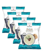 Simple Kitchen New England Clam Chowder Soup Mix - 17 Servings for Meal Prep, Vegetarian, Gluten Free & Freeze Dried Canned Food for Camping Meals, Backpacking & Hiking, Survival Kit, Pack of 4