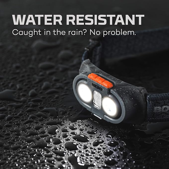 NEBO Einstein 750 Lumen Outdoor Compact Easy Tilt Camping Headlamp with Red Light and Turbo Modes, Includes 4 AAA Batteries and Adjustable Strap