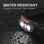 NEBO Einstein 750 Lumen Outdoor Compact Easy Tilt Camping Headlamp with Red Light and Turbo Modes, Includes 4 AAA Batteries and Adjustable Strap