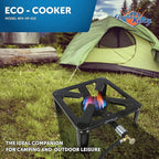 Flame King Heavy Duty 120,000 BTU, 0-20 PSI, Turkey Fryer Single Propane Burner Bayou Cooker, Outdoor Stove for Home Brewing, Maple Syrup Prep, Cajun Cooking