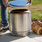 Solo Stove Ranger Lid - Premium 304 Stainless Steel Fire Pit Cover, Modern Round Design, Versatile Tabletop Accessory, Compatible with Solo Stove Bonfire, Wood Burning and Camping Accessory