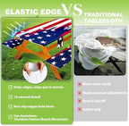 Picnic Table Cover with Bench Covers Table Cloth Tablecloth Summer Outdoor Rv Patio Tent Camping Glamping Campsite Camper Essentials Accessories Items Gear Gadgets Stuff Necessities Supplies Must Have