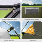 Tents for Camping 4 Person Tent Waterproof Windproof Double Layer Camping Tent, Easy Setup Dome Tent with Large Mesh Windows & Wider Door for Outdoor Camping & Hiking