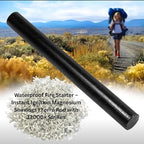 Magnesium Fire Starter Kit with Ferro Rod – Emergency Survival Gear with 12 Bags 99% Pure Magnesium + Waist Bag Waterproof Tin for Camping, Hiking, Bushcraft