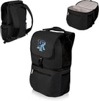 PICNIC TIME NCAA Rhode Island Rams Zuma Backpack Cooler, Soft Cooler Backpack, Lunch Cooler, (Black)