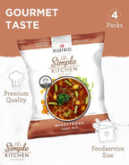 READYWISE - Simple Kitchen, Minestrone Soup Mix, 17 Servings Per Pack, MRE, Vegetarian, Hiking, Camping Essentials, Food, Soup Mix, for Events, Emergency Food Supply, or Daily Use, Pack of 4