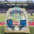 EighteenTek® Pod All Weather Sports Tent with Attached Floor, Instant Outdoor Bubble Tent, Rainproof Camping Sun Shelter for Sports Events Camping Fishing Cheering 1-4 Person