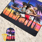 Beach Blanket Waterproof Sandproof Beach Mat 79" X 83"/10'x9'for 2-8 Adults Quick Drying Outdoor Picnic Mat Beach Accessories for Travel, Camping, Hiking
