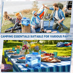 2 Pack 1.7 Gallon Water Container with Spigot Portable Water Tank for Camping No Leakage Watering Dispenser Jug with Tap for Road Trips Outdoor Hiking Emergency Storage Vehicle Picnic Home