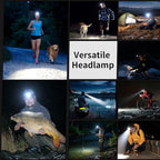 KunHe 20 Pack Rechargeable LED Headlamp with 1800mAh Battery 333 Lumens Aluminum Alloy with Zoomable150M Beam IP65 Waterproof 3 Modes for Construction Crews Warehouse Maintenance & Emergency