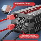 5000W Power Inverter 12V to 110V 120V AC Pure Sine Wave Inverters for RV Truck Camping,Outdoor Off-Grid Power Converter with LCD Display,Wired Controller,AC Outlets USB Ports(12V-5000Watt)