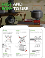 SYIPO Portable Camping Stove, Ultralight Backpacking Stove with Stable Support Wind-Resistance Camp Stove, Mini Outdoor Folding Metal Camping Gas Stove for Camping, Hiking, Cooking, ect.