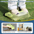 Water Jug Camping 2.1 Gallon Collapsible with Spigot, BPA Free Portable Water Pouch Foldable Water Bags for Outdoor Hiking, Travel and Emergency & Water Storage Containers (Green-1Pcs)