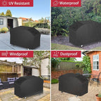 iCOVER 5482 Griddle Cover for Blackstone 36 inch Griddles with Hood, Waterproof Lightweight Polyester Barbecue Covers with Air Vent& Drawstring Flat Top Gas Grills Protection
