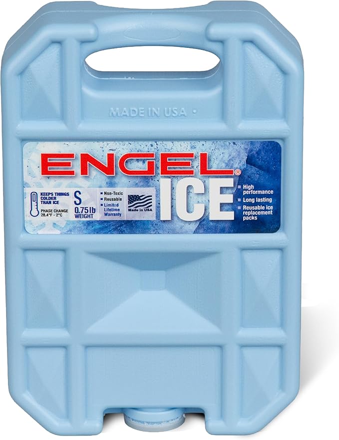 Engel 32°F Cooler & 5°F Freezer Packs - Made in The USA - Ice Packs for Boating, Fishing, Camping & Food Storage. The Perfect Non-Toxic Safe Replacement for Regular Ice or Dry Ice.