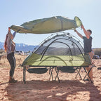 Teton Outfitter Camping Cot, Heavy-Duty Oversized Folding Cot for Adults, Comfortable Elevated Sleeping Bed, Easy Setup