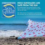 Neso Gigante Portable Beach Tent Sun Shelter - Lightweight Beach Shade Canopy - Easy Setup for Family Outings - Patented Reinforced Corners - UPF 50+ Sun Protection - 8ft Tall, 11 x 11ft - Flamingos