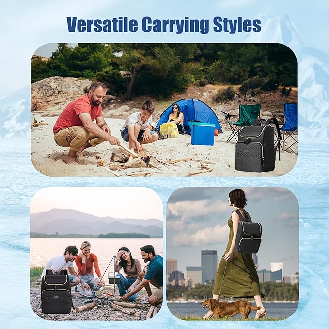 Backpack Coolers Insulated Leak Proof for Women Men, 35 Cans Large Capacity Waterproof Cooler Backpack, Soft Portable Cooler Bag for Beach Travel Camping Picnic Work