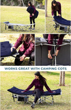 Zento Camping Cot Mattress Foam Pad for Adults – Thick Soft Ultra Comfort Sleeping Pad for Traveling Hiking Outdoor or Indoor Use – Lightweight Easy to Carry Foldable Waterproof Adult Cot Mattress