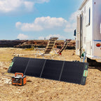 EBL 200W Portable Solar Panel High Efficiency Solar Power Panel for Home, RV, Camping, Marine, Off-Grid Applications, Weatherproof Solar Charging Solution