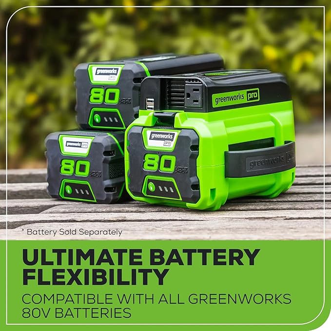 Greenworks Pro 80V (300 Watt) Power Inverter, 120V AC, for Charging Small Electronics, Smart Phones, Tablets, Small Televisions, Tool-Only, IV80A00