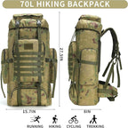 Hiking Backpack for Men 70L/100L Camping Backpack Military Rucksack Molle 3 Days Assault Pack for Climbing | Camping Backpack, 3 Days Assault Pack, for Climbing