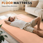 Floor Memory Foam Car Camping Bed Glamping Roll Up Futon Mattress, Japanese Floor Sleeping Mat Camp Cot Mattress Pad Travel Guest Side Sleepers [Single: 75 * 30 * 3'']