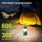 LETMY LED Camping Lantern for Power Outages, 3 Color Modes & Dimmable Battery Powered Lantern, IP65 Waterproof & Collapsible, Lanterns Flashlight Survival Kits for Emergency Hurricane Hiking, 4 Pack