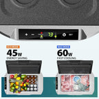 EUHOMY 12 Volt Refrigerator, 22QT(21L) 12V Cooler, Compressor Electric Cooler -4℉~68℉, 12V Fridge 12/24V DC 100-240V AC, Portable Freezer for Camping, Travel, Truck, Home