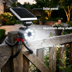 Free 100-DAY Replacement/Refund, Solar Motion Lights Outdoor Waterproof, Solar Security Spot Lights Motion Outdoor Camping Lights for Outside Camp Patio, Fence, Deck, Post(2Pack)