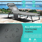 ABORON Patio Lounge Chair, Folding Guest Bed Cot for Adults, 500LB Heavy-Duty Capacity, Portable Extra Bed with Comfort Mat, Quick Fold Design for Indoor Guest Stays & Temporary Use
