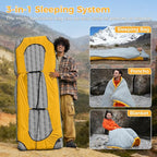 ATEPA Down Sleeping Bag for Adults, Recycled Ultralight 35°F 40°F 45°F 50°F 650FP / 700FP 3 Season Compact Sleeping Bags with Compression Sack for Backpacking Camping Hiking, Can Be Attached to Pad