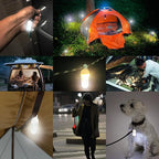 USB Mini LED Lantern, 2 Pack Waterproof EDC Keychain LED Flashlight for Camping, Type-C Rechargeable Battery Small Stick Lamp Puck Dog Collar Torch Light (White+Red)