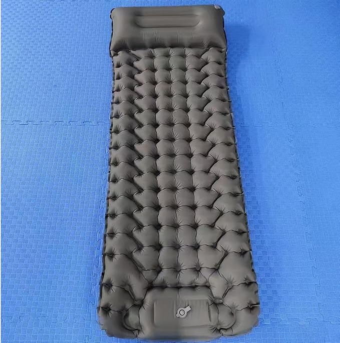 Inflatable Camping Mat - Compact Portable Airbed Mattress Pillow | Lightweight Backpacking Sleep Mat - for Outdoor Travel Backpacking Hiking Tent Car Truck SUV Women Men