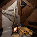 Gazelle Backcountry™ Stove Jack Kit – DIY-Ready Fireproof Window Panel & Heat-Resistant Floor Mat for Backcountry Shelters, Customizable Chimney Port, Includes Carry Bag, GBCA02