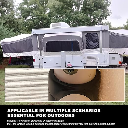 Pop Up Camper Bed Support Clasp,Tent Poles Clasp Accessories,Fits Coleman Tent/Fleetwood Tent Pop Up Camper Parts 4757-4301(2 Pack)