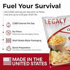 Legacy Food Storage 120 Serving Emergency Food Supply Bucket, 15 Entrees, 45,720 Total Calories, Shelf Stable Lunch & Dinner, Freeze Dried Survival Meals for MRE Camping, Hiking, Prepping