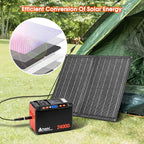 Takki Solar Generator 120W Peak Portable Power Station with 21W Solar Panel 88.8Wh Battery Power Bank with 110V AC Outlet for Camping RV Tent Home Outages Emergency
