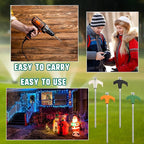 22 Pcs Screw in Tent Stakes Heavy Duty Kit Include 16 8 Inch Ground Anchor Tent Pegs 4x9.8ft Rope 1 Hex Head Driver 1 Stopper T Pull Hook for Backyards, Canopy, Garden and Outdoor Camping